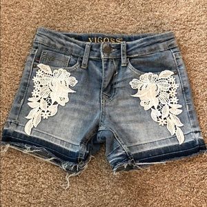 Girls denim shorts, size 10.